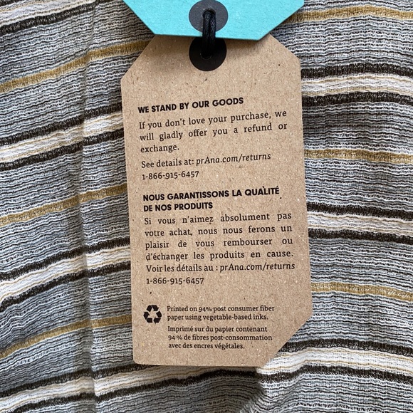 PRANA • NWT! “Ecotropics” Organic Cotton Sleeveless Dress - Stellar Stripe - M - Picture 13 of 16